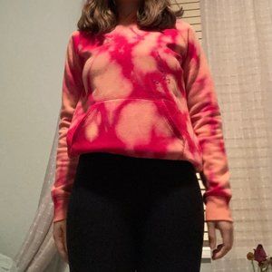 Red and Orange Tie Die Hoodie